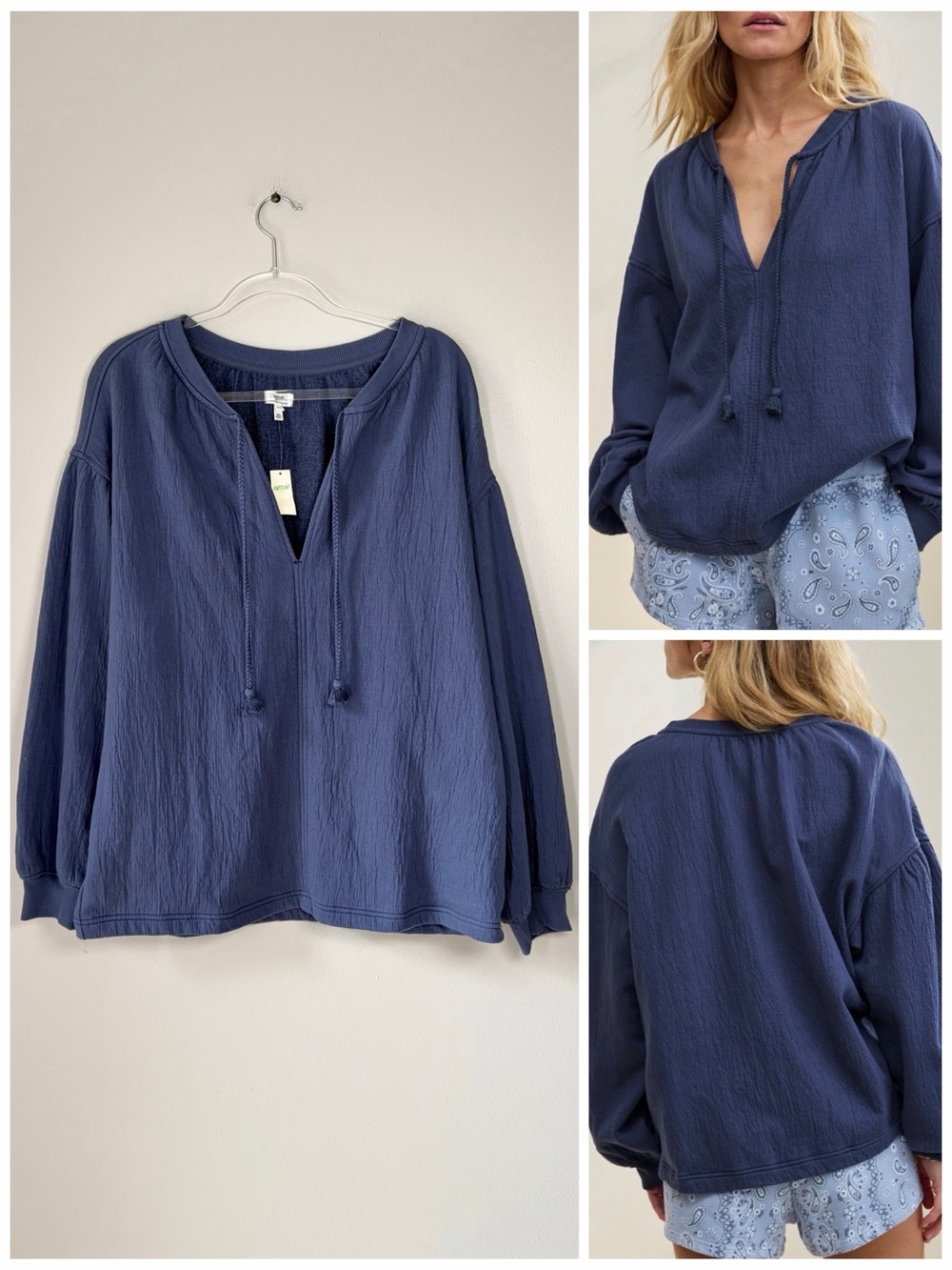 Aerie Blue Easy Street Sweatshirt